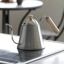 日本下村KOGU ITTEKI 日製18-8不鏽鋼木柄極細口咖啡手沖壺-700ml