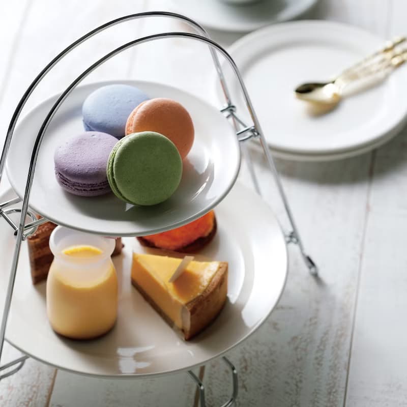 日本【SALUS 佐藤金屬】雙層點心架