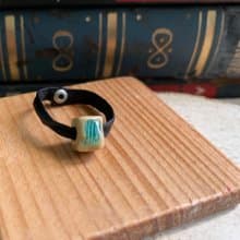 戒指 日本白瓷 自然釉色 無限看不膩色調 真皮革 自然系列