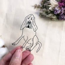 水晶轉印貼紙 手繪狗狗插畫   筆電 行李箱 水壺貼紙 貼紙
