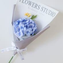 Paper Single BLUE HYDRANGEA  mini Bouquet | Aroma Handmade Gift