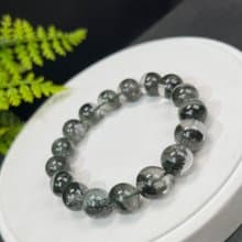 精品巴西天然綠色幻影幽靈水晶手串冰透幹凈男女招財貴人12.5mm