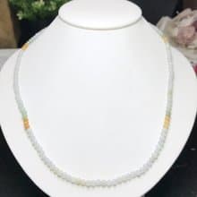 冰三彩翡翠珠鍊| 天然緬甸玉A貨翡翠 | 送禮