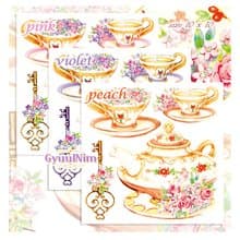 Rose bunch teapot sticker(A type)