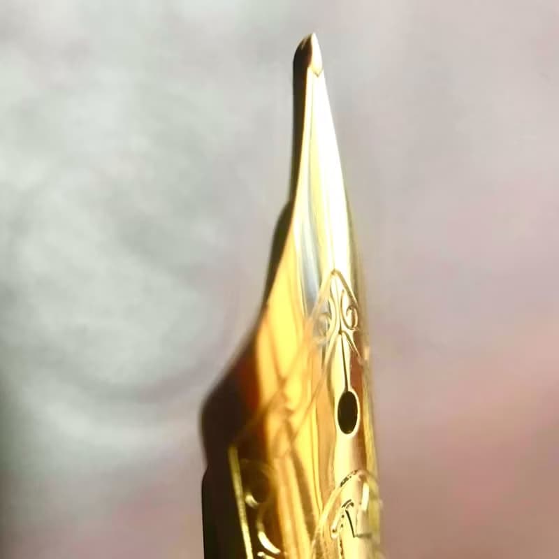 3952老山羊-布萊梅 紅/藍 鍍金刀尖(金小刀)鋼筆