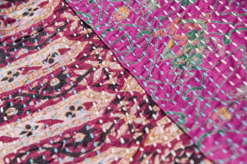 刺繡絲巾/絲綢刺繡圍巾/手縫紗麗線絲巾/印度絲綢刺繡圍巾-藝術感