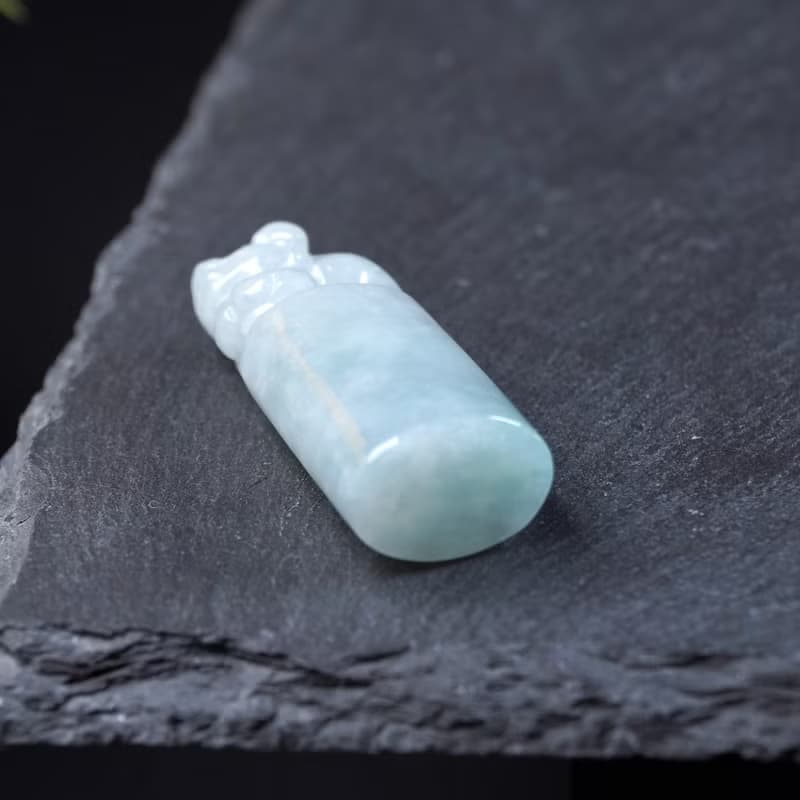 【招財神獸】飄綠翡翠貔貅玉印章 | 天然緬甸玉翡翠A貨 | 送禮