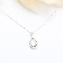 【Angel & Me】水滴 綠水晶 s925 純銀 項鍊 生日 情人節 禮物