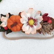 秋季南瓜嬰兒頭帶萬聖節生日派對