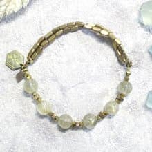 VIIART。黃金城。金髮晶黃銅雙鏈手環。水晶手鍊