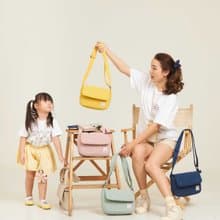 PEBBLE - nylon puffy crossbody bag (yellow)