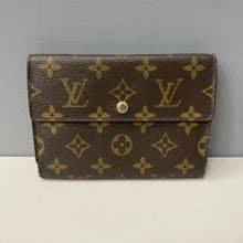LOUIS VUITTON LV 古董皮夾 經典老花 monogram防水帆布 vintage