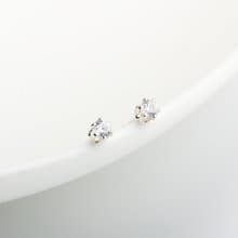 【Angel & Me】迷你 皇冠 3mm 瑞士單鑽 鑽石 s925 純銀耳環 耳夾