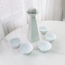 特價。手工雲霧方清酒瓶酒杯5入組。伴手禮。父親