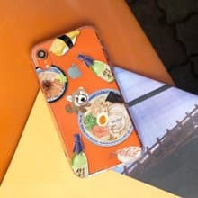 iPhone  13/13pro/12/11/SE3 小熊貓吃拉麵 防摔 空壓殼流沙殼