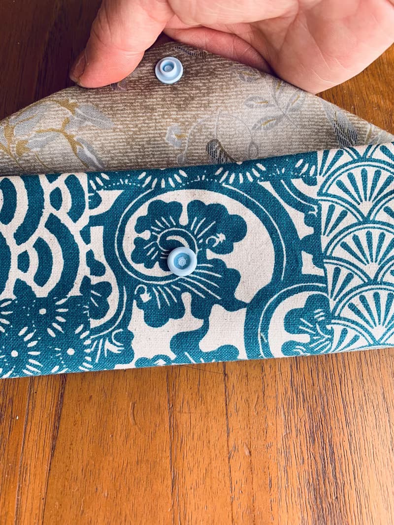 文青風環保筷袋 ~美人珠簾 水藍 日系 收納包.餐具袋.交換禮物.