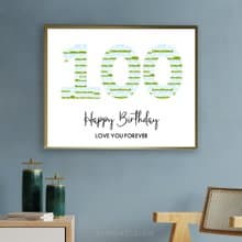 Number Photo collage Editable Canva Template, Anninersary Gift, Brthday Gift