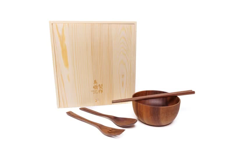Islandoffer 尊貴單人木餐具套裝 (木碟木碗叉匙筷)
