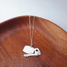 【小男孩系列】水泥車 - 純銀項鍊 禮物