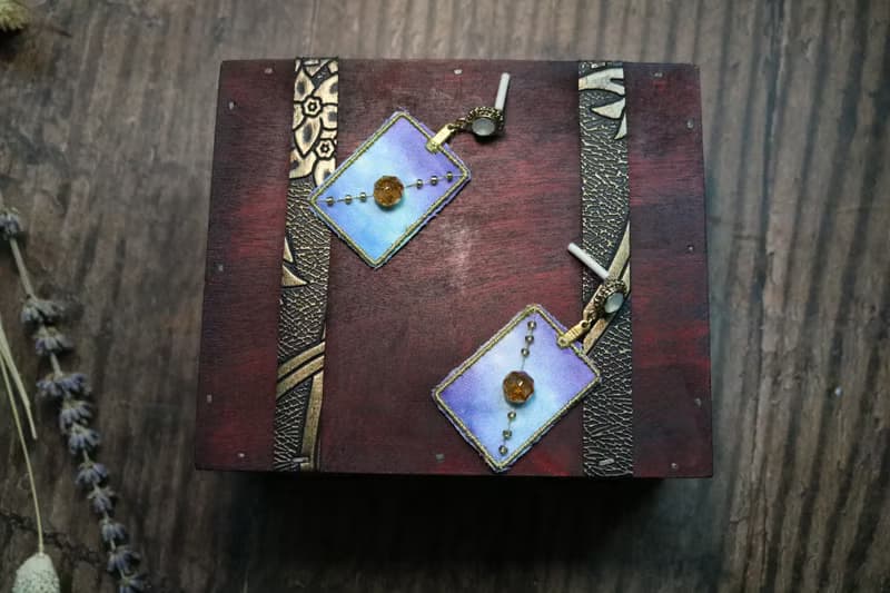 燦爛星空高級夢幻感寶石耳環刺繡原創耳飾