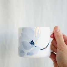 【結婚禮物木蓮花銀彩馬克杯 (小) /真窯