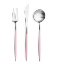 葡萄牙Cutipol GOA系列 粉紅柄 主餐三件組(刀叉匙)