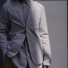 StripeSeersucker ClubJacket 日本製面料條紋泡泡紗西裝夾克外套