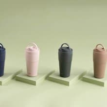 【WOKY沃廚】渾圓杯 雙層陶瓷 550ml (4色可選)-不含吸管