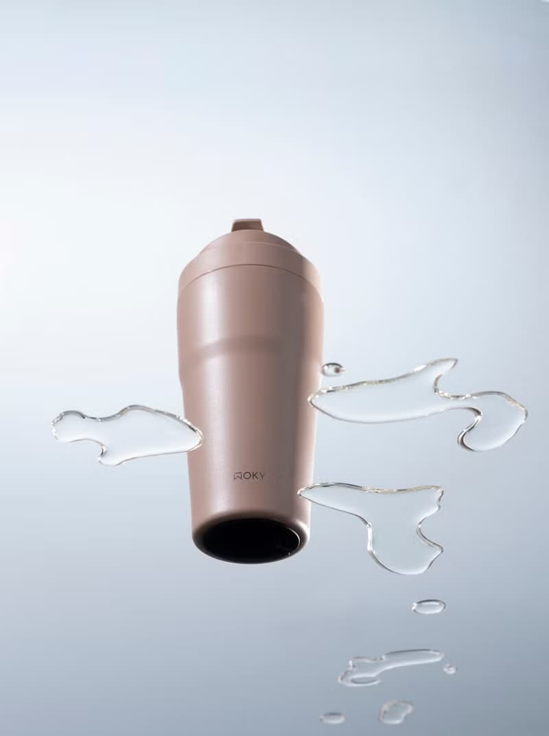 【WOKY沃廚】渾圓杯 雙層陶瓷 550ml (4色可選)-不含吸管