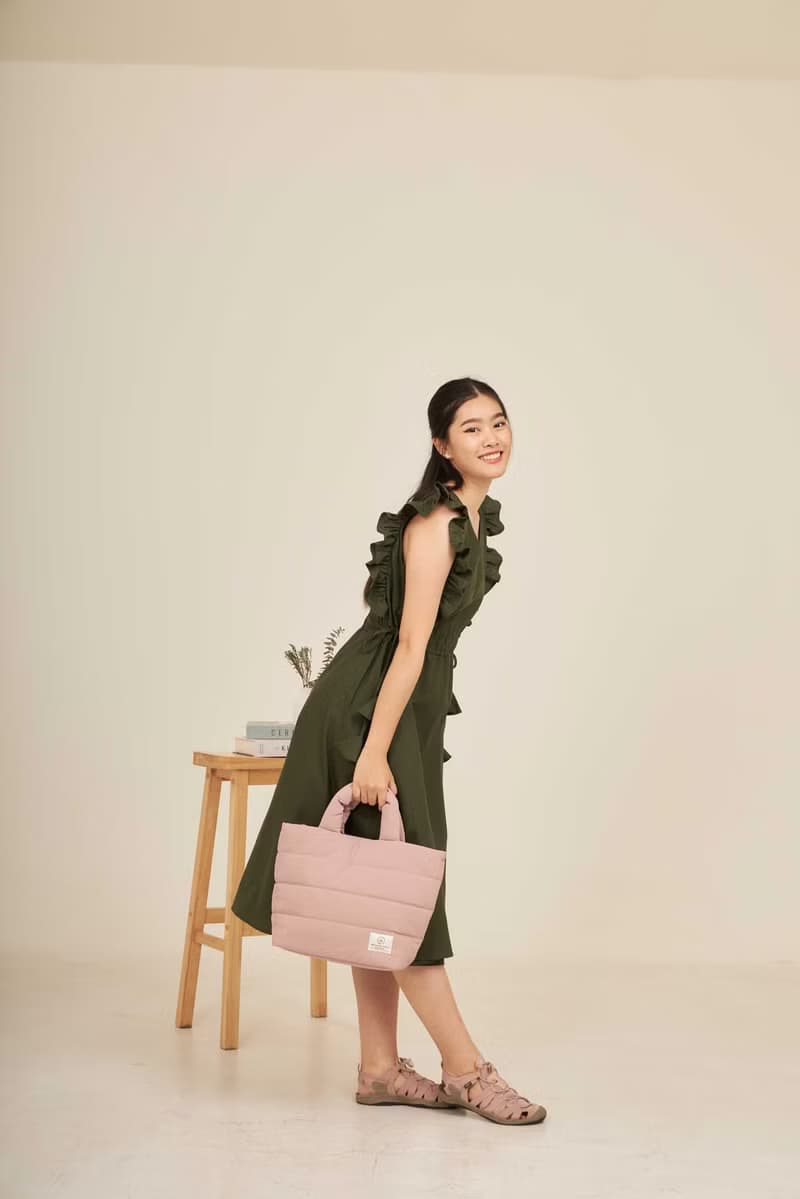 PUFF - nylon puffy tote bag (pink)