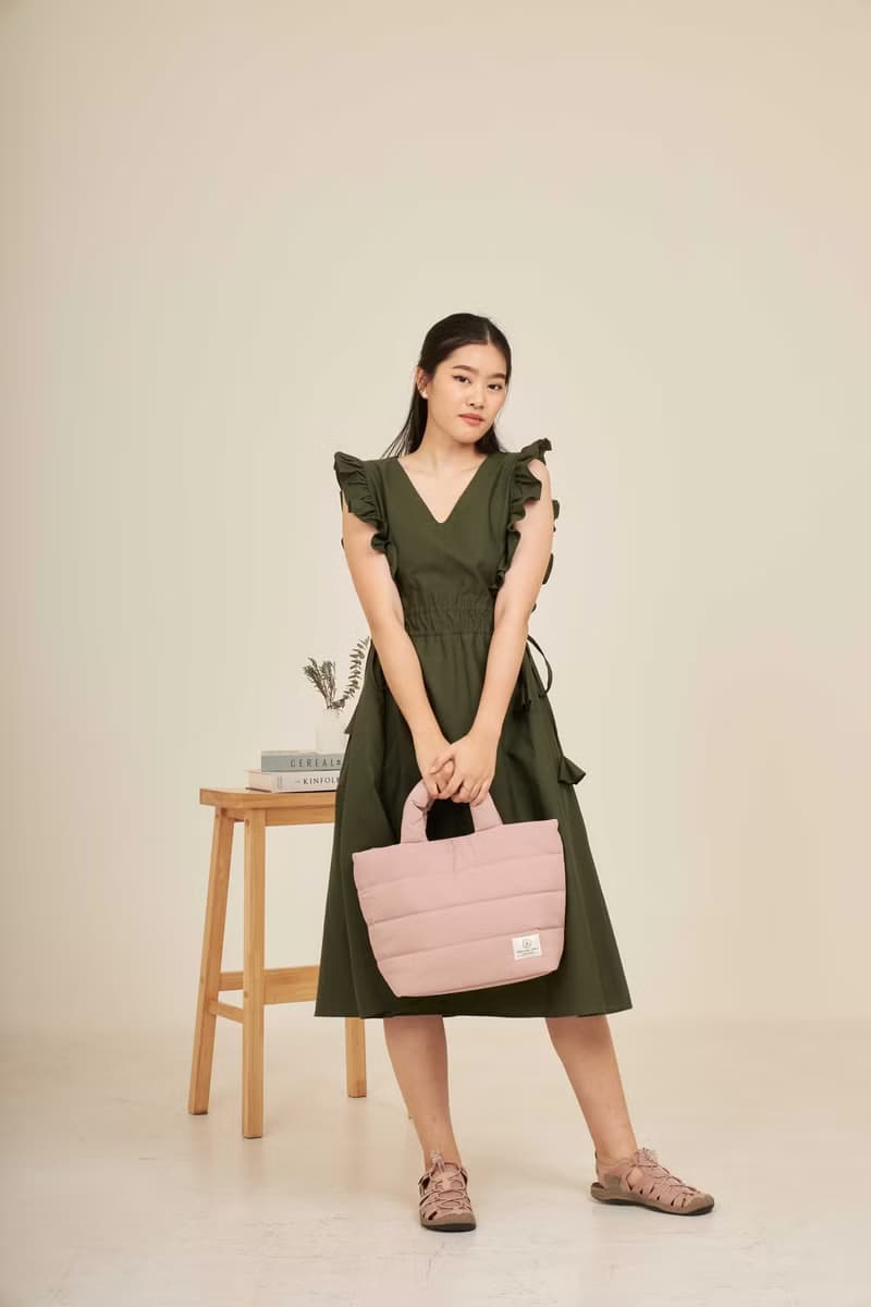PUFF - nylon puffy tote bag (pink)