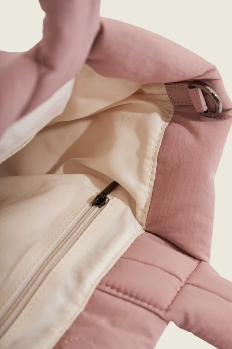 PUFF - nylon puffy tote bag (pink)