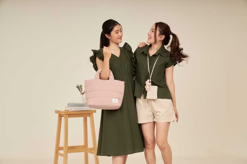 PUFF - nylon puffy tote bag (pink)