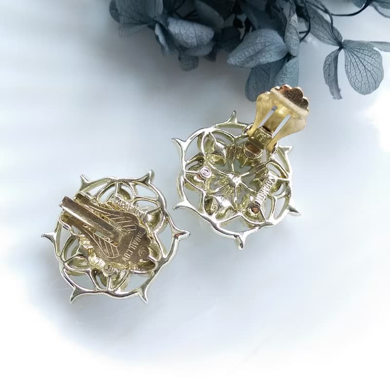 Vintage Jewelry 西洋古董飾品 SARAH COV Lime Lifht 夾式耳環