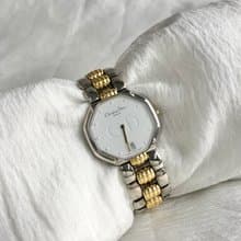 【 日本直送　名牌中古包 】Christian Dior 腕時計 シルバー ゴールド オクタゴン ステンレススチール 45.204 vintage enrkhj