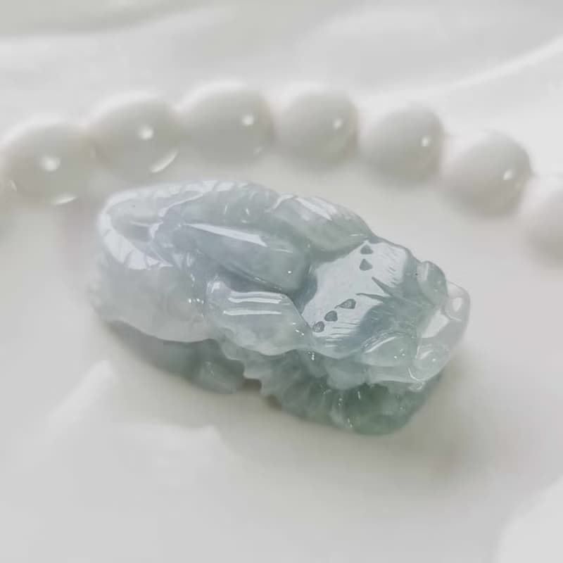冰藍紫飛天招財貔貅 | 天然緬甸玉A貨翡翠