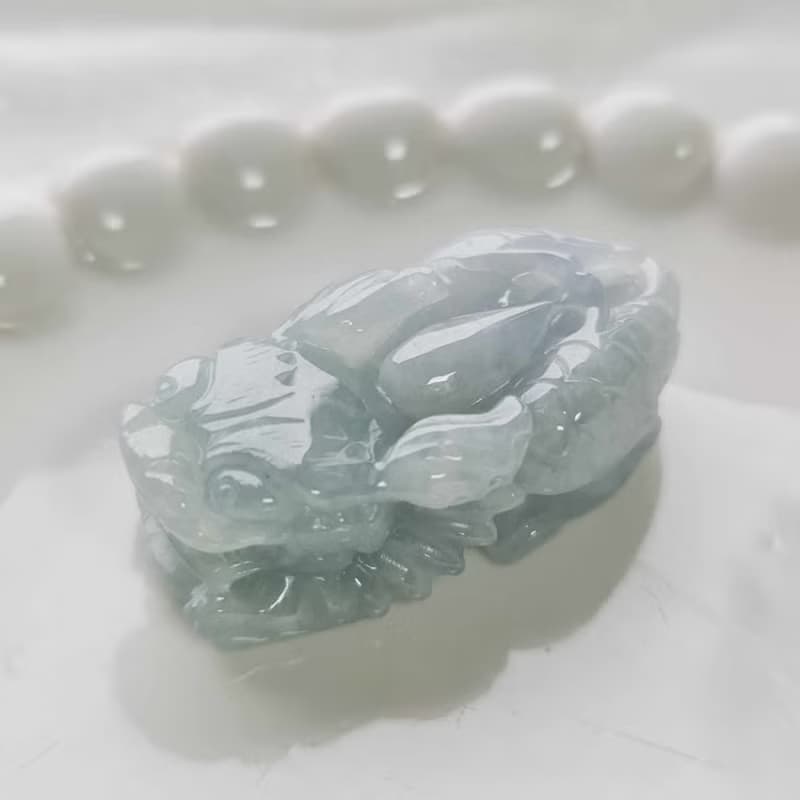 冰藍紫飛天招財貔貅 | 天然緬甸玉A貨翡翠