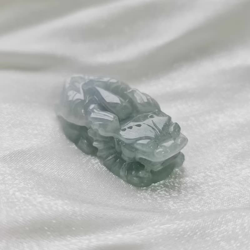 冰藍紫飛天招財貔貅 | 天然緬甸玉A貨翡翠