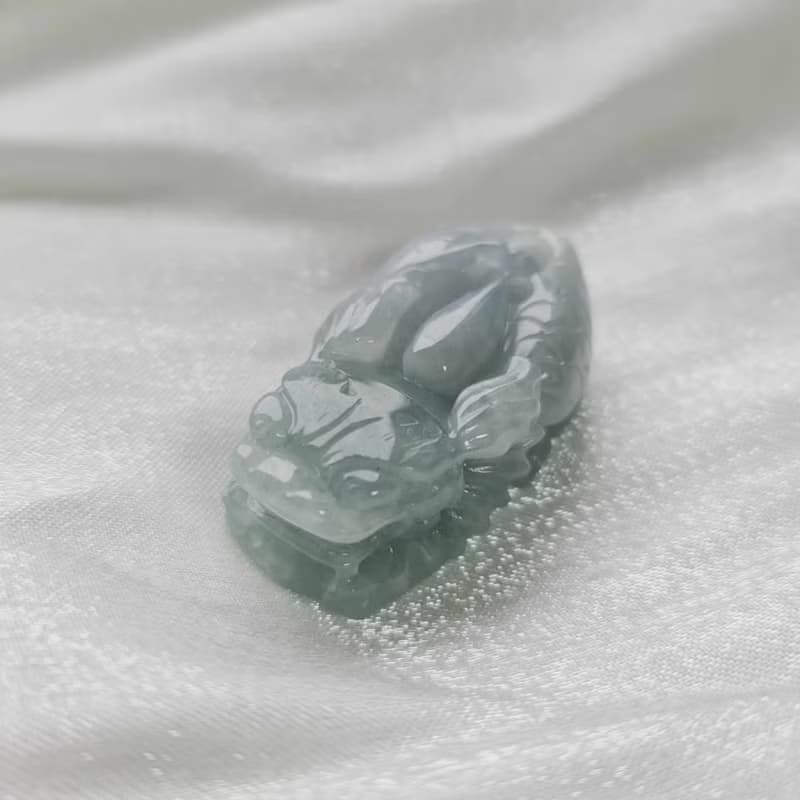 冰藍紫飛天招財貔貅 | 天然緬甸玉A貨翡翠