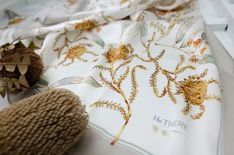 澳洲花系列/蠶絲手繪獨立設計印花