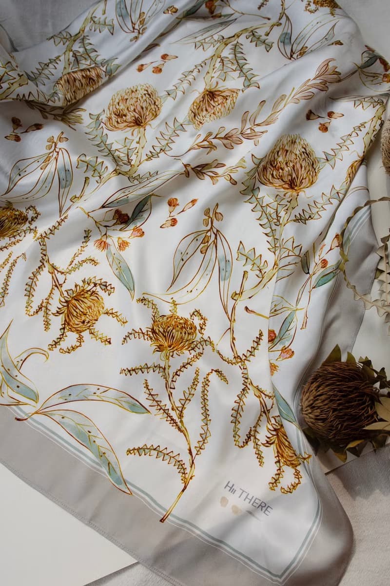 澳洲花系列/蠶絲手繪獨立設計印花