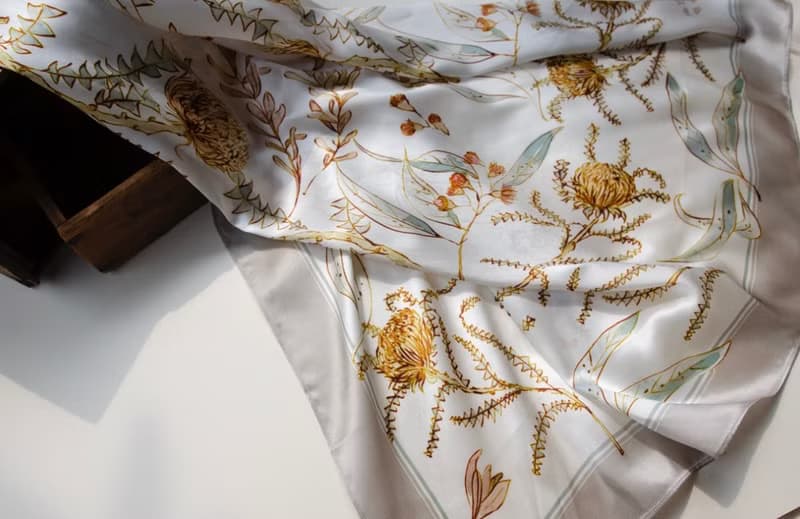 澳洲花系列/蠶絲手繪獨立設計印花