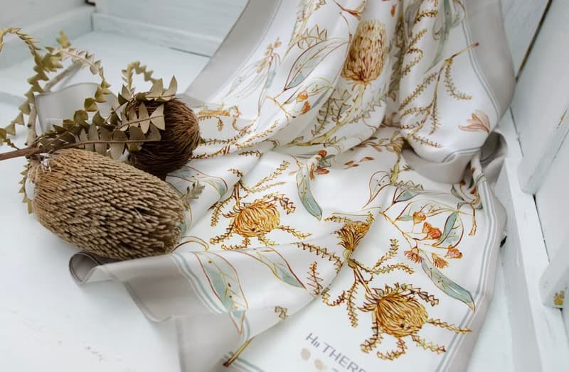 澳洲花系列/蠶絲手繪獨立設計印花