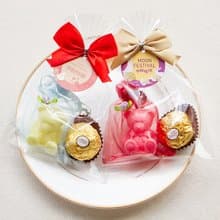 中秋節禮物 贈品 泰迪熊香皂+金莎巧克力小禮物包 (滿百份免費印)