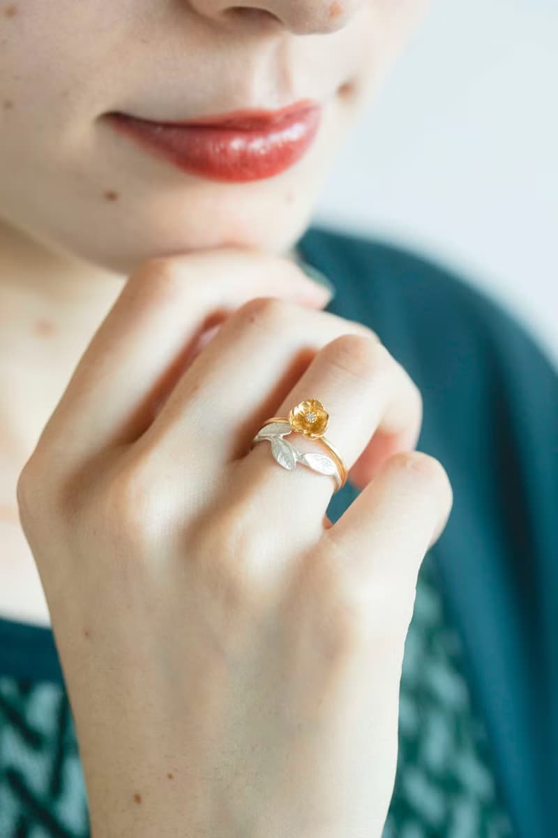 銀蓮花  純銀 花戒指 / Anemone ring