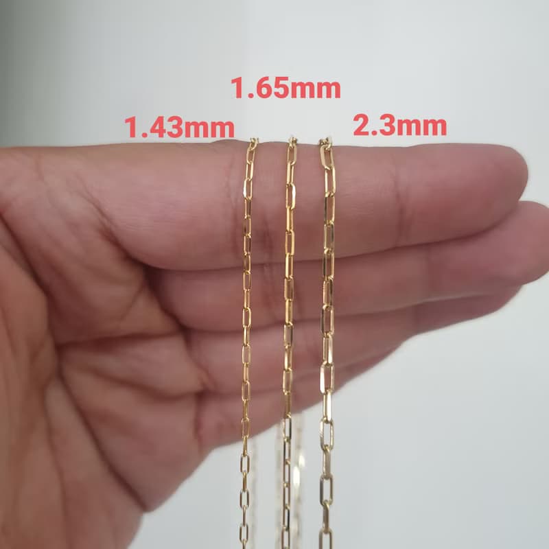 14K金項鍊 迴紋針 項鍊    黃K金//白K金//玫瑰金