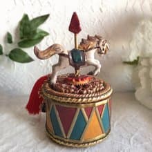 Blue jewelry box Carousel,Treasure box,Bright jewelry storage,Christmas Caskets