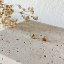 幻彩迷你耳釘 三角 耳針/耳釘/耳夾 小巧