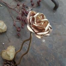 玫瑰/黃銅雙簪/情人節禮物