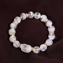 白幽靈 雪花幽靈 貔貅 手鍊 天然礦石水晶 一圖一物